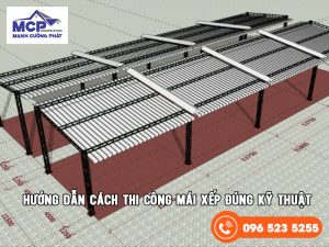 cách thi công mái xếp