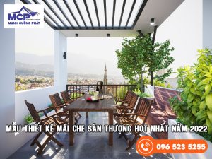 thiết kế mái che sân thượng
