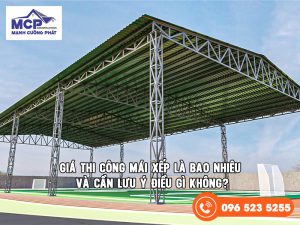 Giá thi công mái xếp