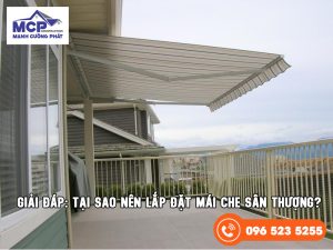lắp đặt mái che sân thượng