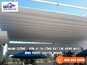 thi công bạt che nắng mưa Bình Phước