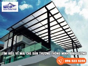 mái che sân thượng thông minh Bình Dương