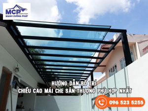 chiều cao mái che sân thượng