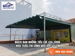 thi công mái xếp uy tín