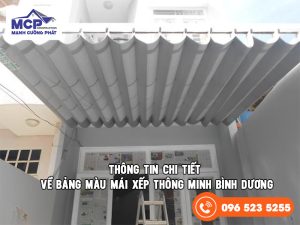 bảng màu mái xếp thông minh Bình Dương